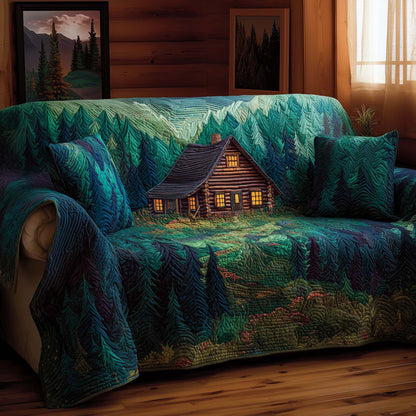 Forest Cabin Quilted Sofa Cover GFTOYC2248