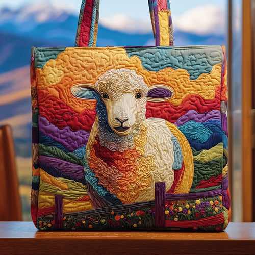 Colorful Sheep Quilted Tote Bag GFTOYC225