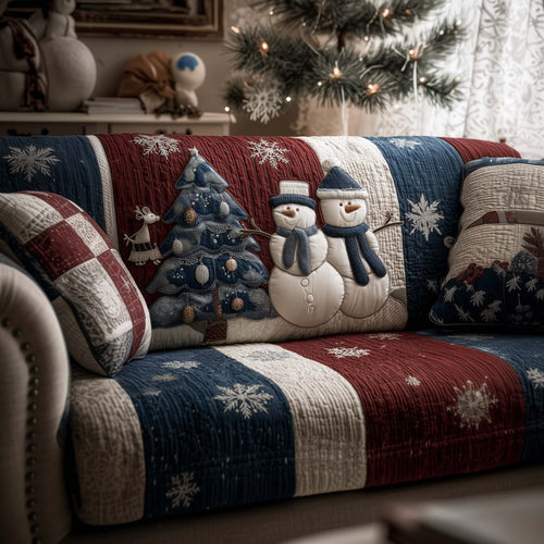 Snowman Quilted Sofa Cover GFTOYC2250