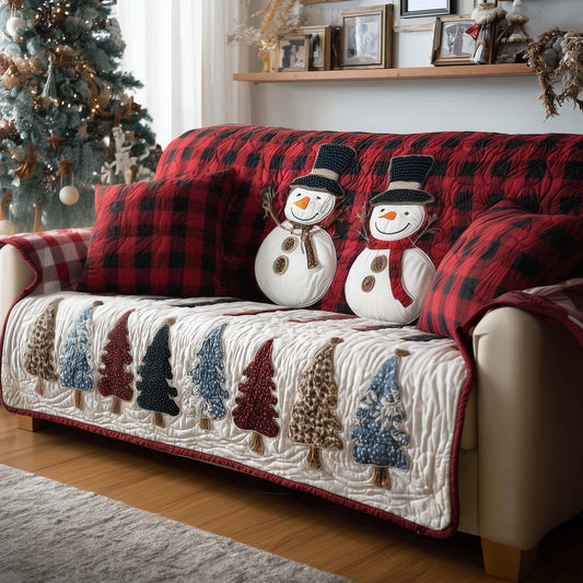 Snowman Quilted Sofa Cover GFTOYC2252