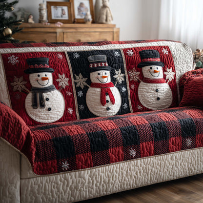 Snowman Quilted Sofa Cover GFTOYC2253
