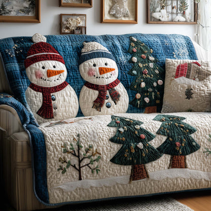 Snowman Quilted Sofa Cover GFTOYC2254