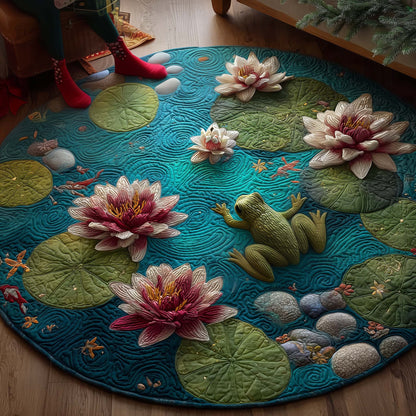 Lotus Frog Quilted Round Mat GFTOYC2263