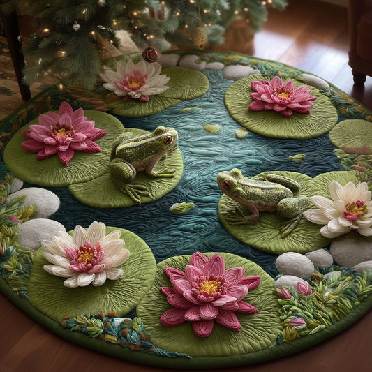 Lotus Frog Quilted Round Mat GFTOYC2264