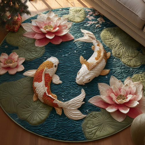 Lotus Koi Quilted Round Mat GFTOYC2266