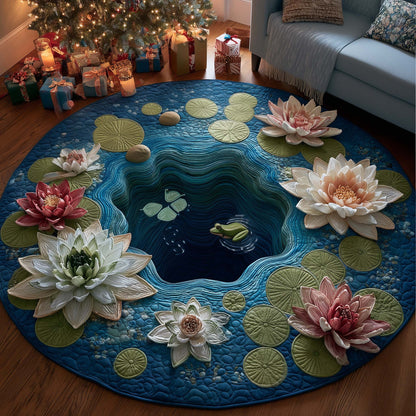 Lotus Frog Quilted Round Mat GFTOYC2267