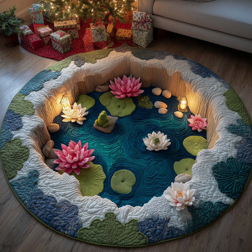 Lotus Frog Quilted Round Mat GFTOYC2268