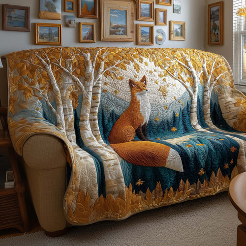 Woodland Fox Quilted Sofa Cover GFTOYC2276
