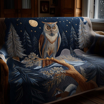 Woodland Owl Quilted Sofa Cover GFTOYC2277