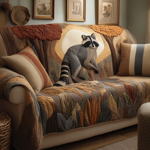 Woodland Racoon Quilted Sofa Cover GFTOYC2280