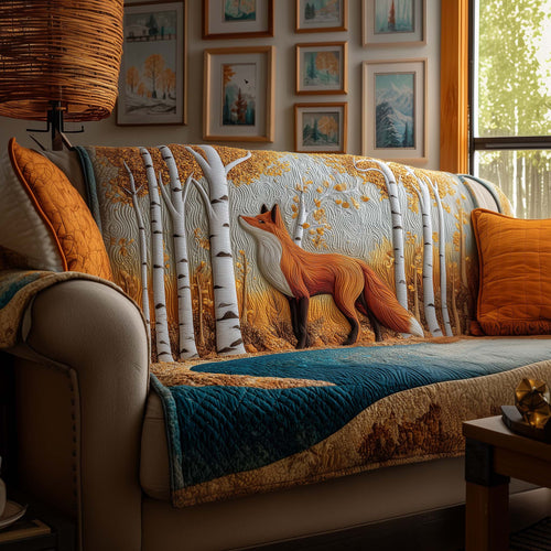 Woodland Fox Quilted Sofa Cover GFTOYC2285
