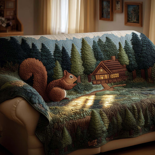 Woodland Squirrel  Quilted Sofa Cover GFTOYC2287