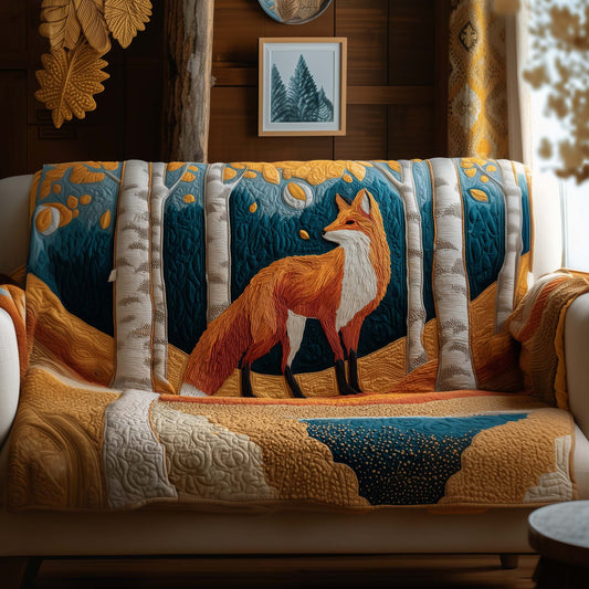 Woodland Fox Quilted Sofa Cover GFTOYC2289