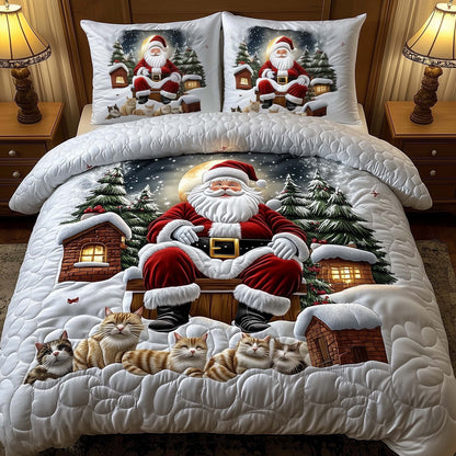 Yuletide Feline Duvet Cover Set GFTOYC2305