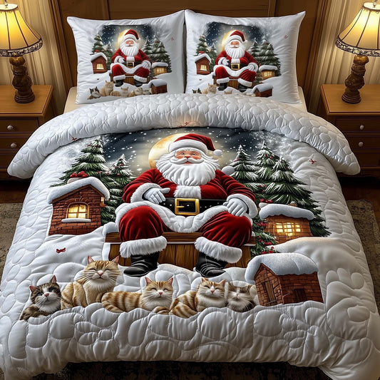 Yuletide Feline Duvet Cover Set GFTOYC2305