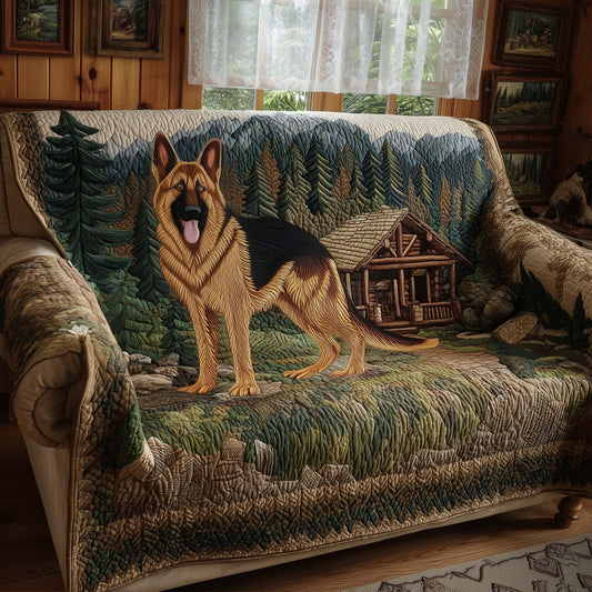 German Shepherd Quilted Sofa Cover GFTOYC2309