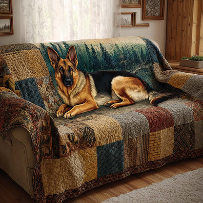 German Shepherd Quilted Sofa Cover GFTOYC2310