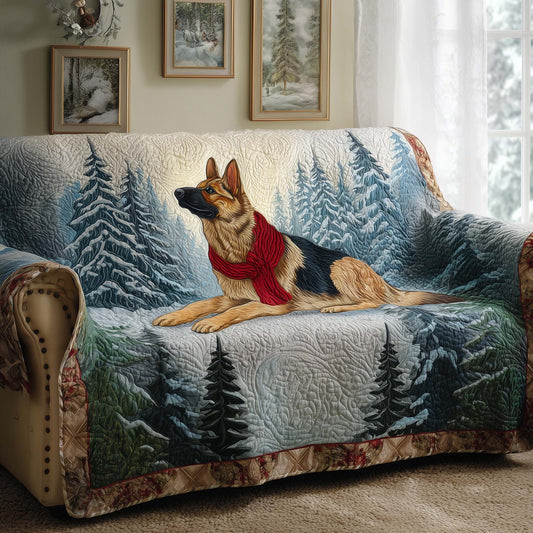 German Shepherd Quilted Sofa Cover GFTOYC2312