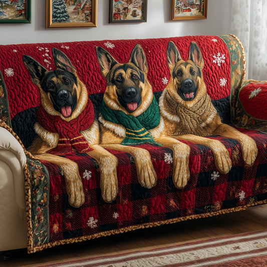 German Shepherd Quilted Sofa Cover GFTOYC2314