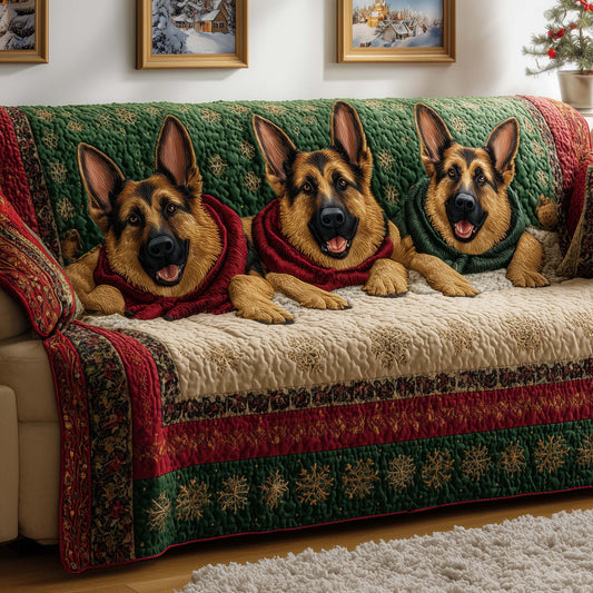 German Shepherd Quilted Sofa Cover GFTOYC2315