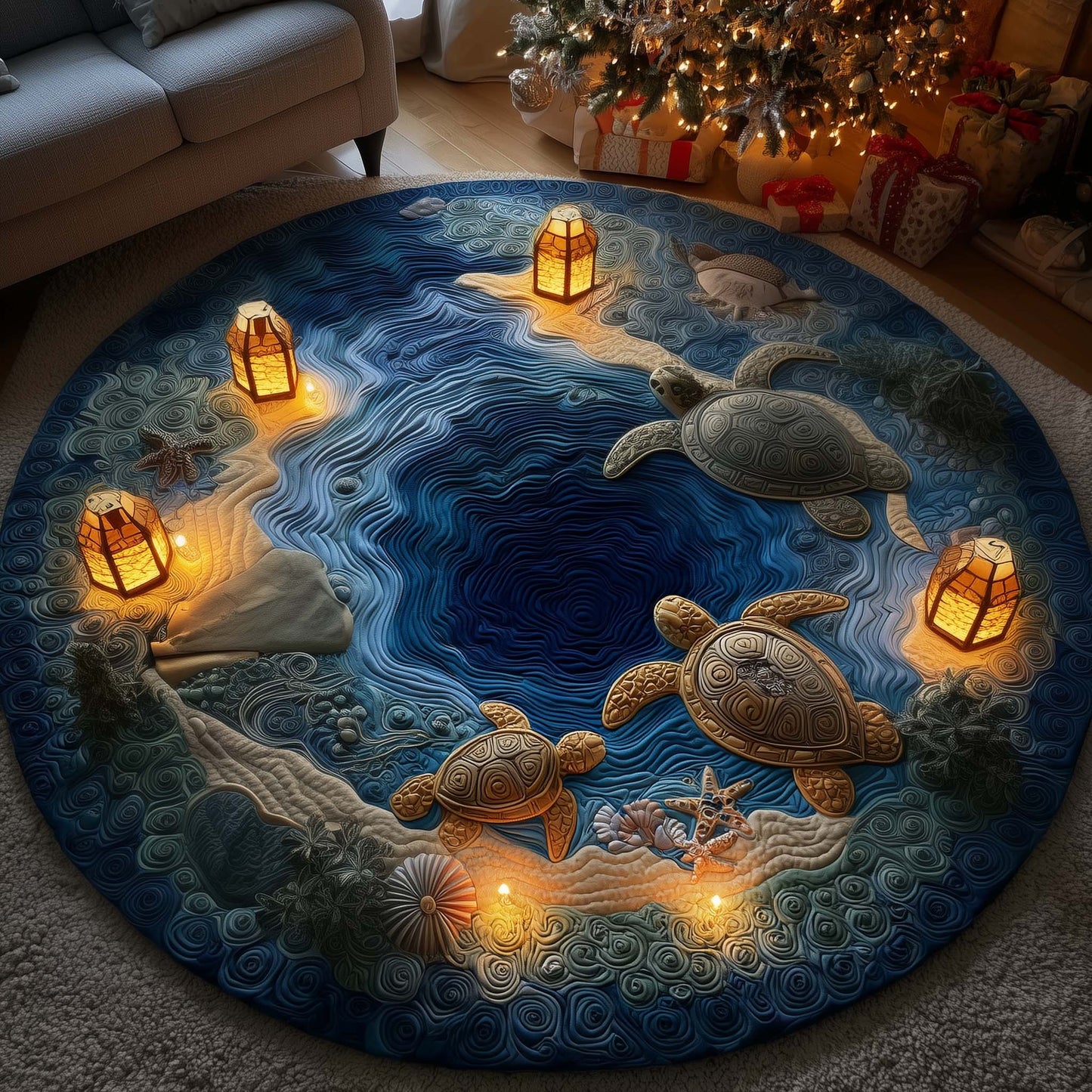 Sea Drifter Quilted Round Mat GFTOYC2317