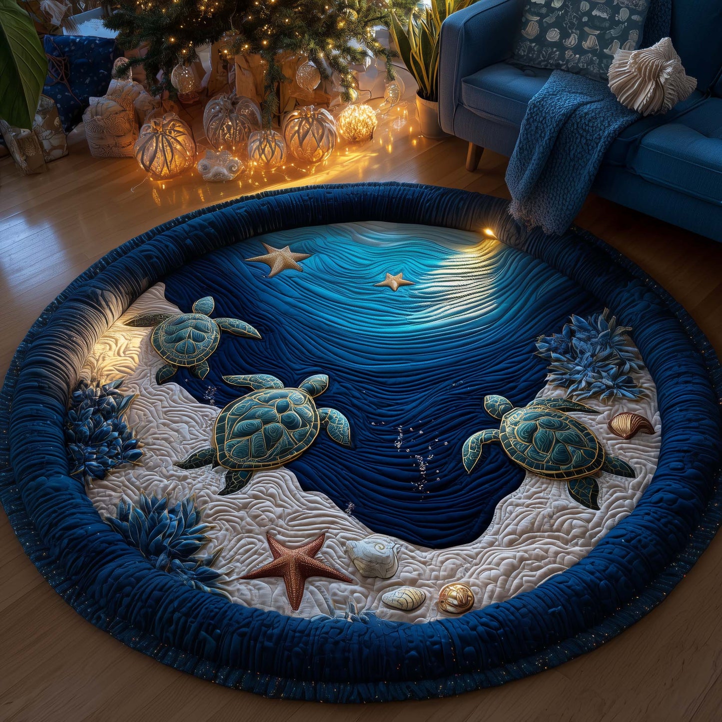 Sea Drifter Quilted Round Mat GFTOYC2319