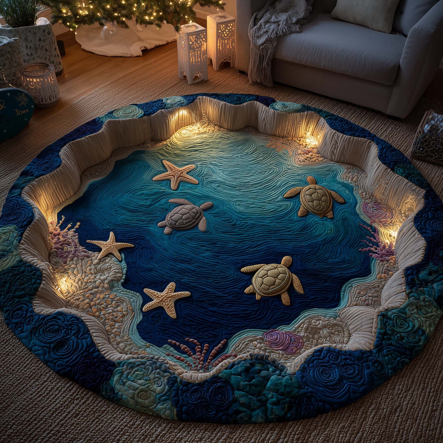 Sea Drifter Quilted Round Mat GFTOYC2320