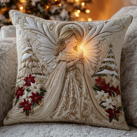 Poinsettia Angel Quilted Pillow Case GFTOYC2325