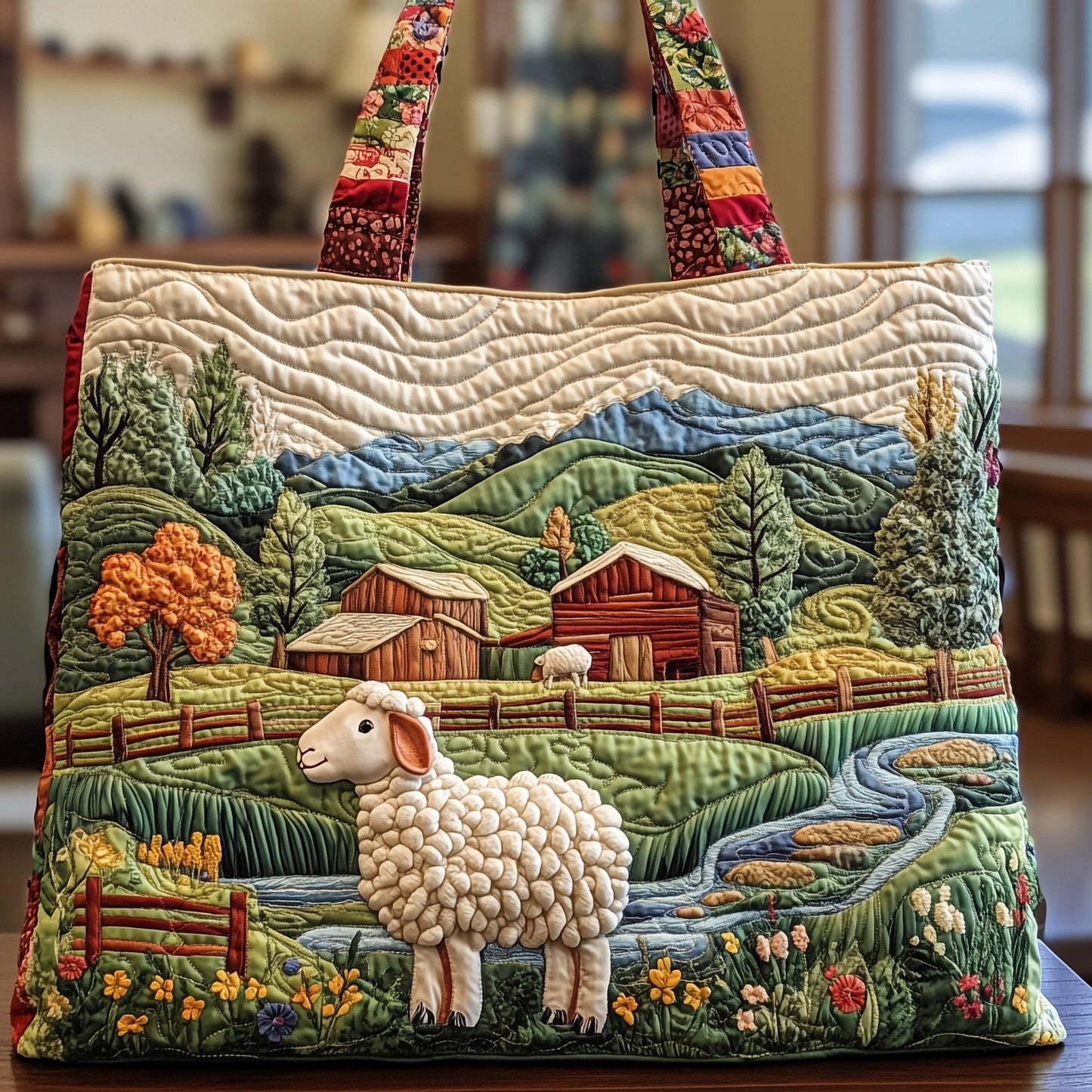 Adorable Sheep Quilted Tote Bag GFTOYC232