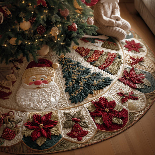 Christmas Patchwork Quilted Tree Skirt GFTOYC2358