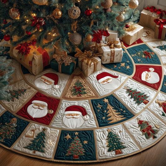Christmas Patchwork Quilted Tree Skirt GFTOYC2359