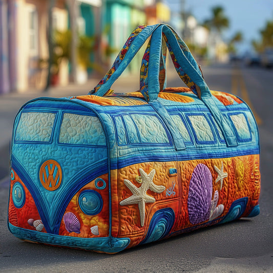 Beach Hippie Van Quilted Duffle Bag GFTOYC237