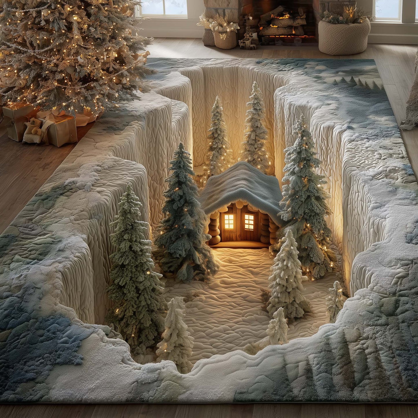 Pine Christmas Area Rug GFTOYC2374