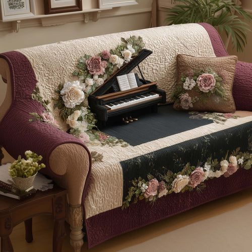 Elegant Piano Quilted Sofa Cover GFTOYC2382