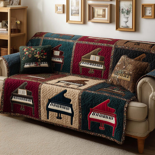 Elegant Piano Quilted Sofa Cover GFTOYC2385