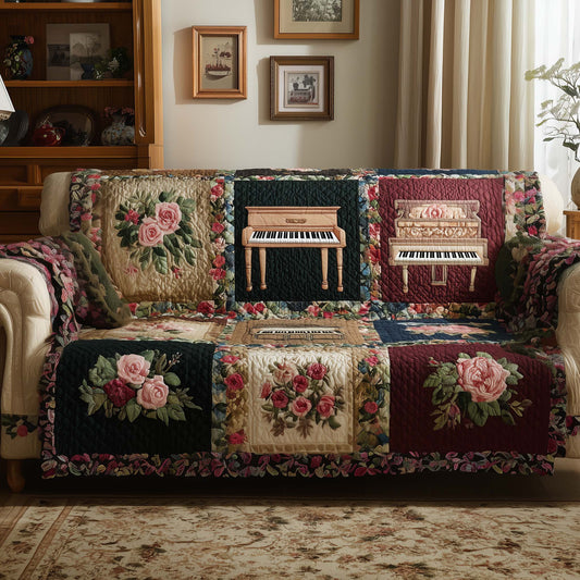 Elegant Piano Quilted Sofa Cover GFTOYC2386