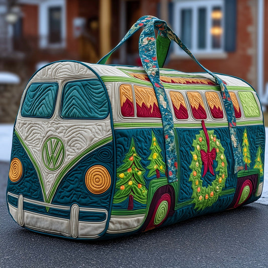 Christmas Hippie Van Quilted Duffle Bag GFTOYC239
