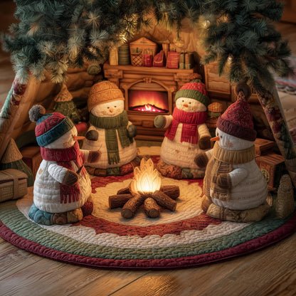 Jolly Snowman Quilted Tree Skirt GFTOYC2423