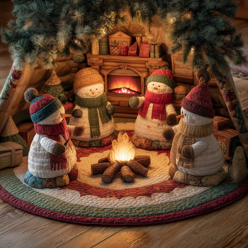 Jolly Snowman Quilted Tree Skirt GFTOYC2423