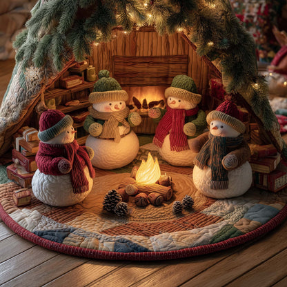 Jolly Snowman Quilted Tree Skirt GFTOYC2424