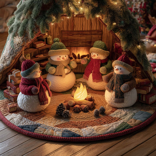 Jolly Snowman Quilted Tree Skirt GFTOYC2424