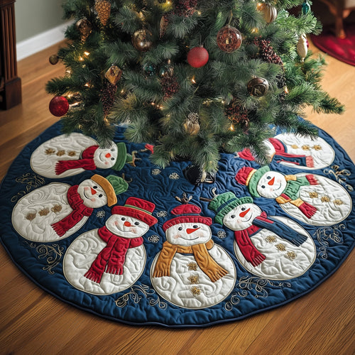 Jolly Snowman Quilted Tree Skirt GFTOYC2426