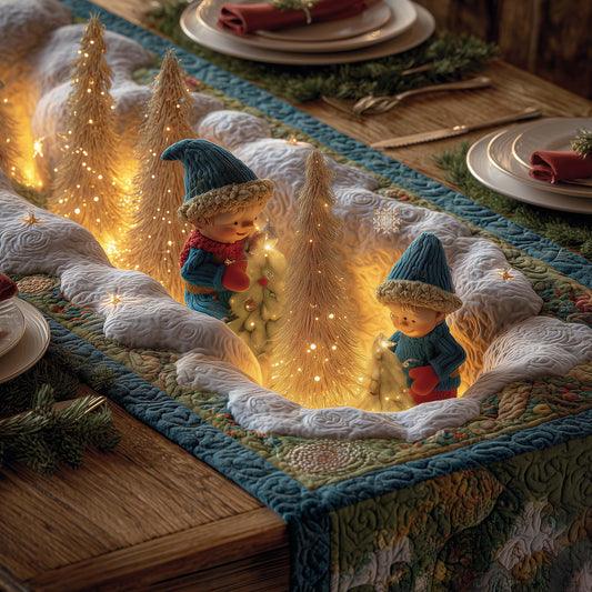 Elf Giggling Quilted Table Runner GFTOYC2445