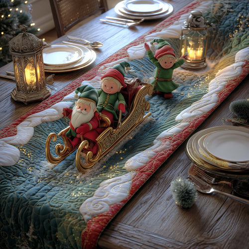 Elf Giggling Quilted Table Runner GFTOYC2446