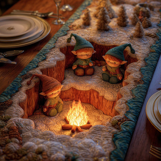 Elf Giggling Quilted Table Runner GFTOYC2447