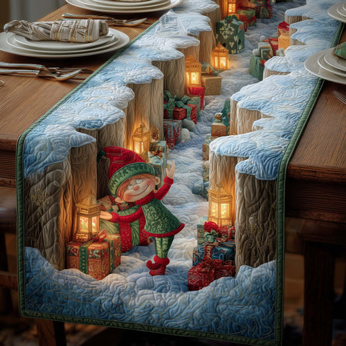 Elf Giggling Quilted Table Runner GFTOYC2450