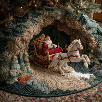 Sleigh Charger Quilted Tree Skirt GFTOYC2453