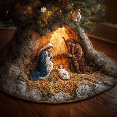 Blessed Manger Quilted Tree Skirt GFTOYC2518