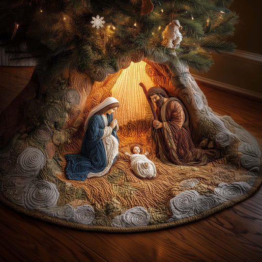 Blessed Manger Quilted Tree Skirt GFTOYC2518