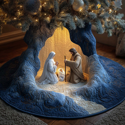 Blessed Manger Quilted Tree Skirt GFTOYC2519